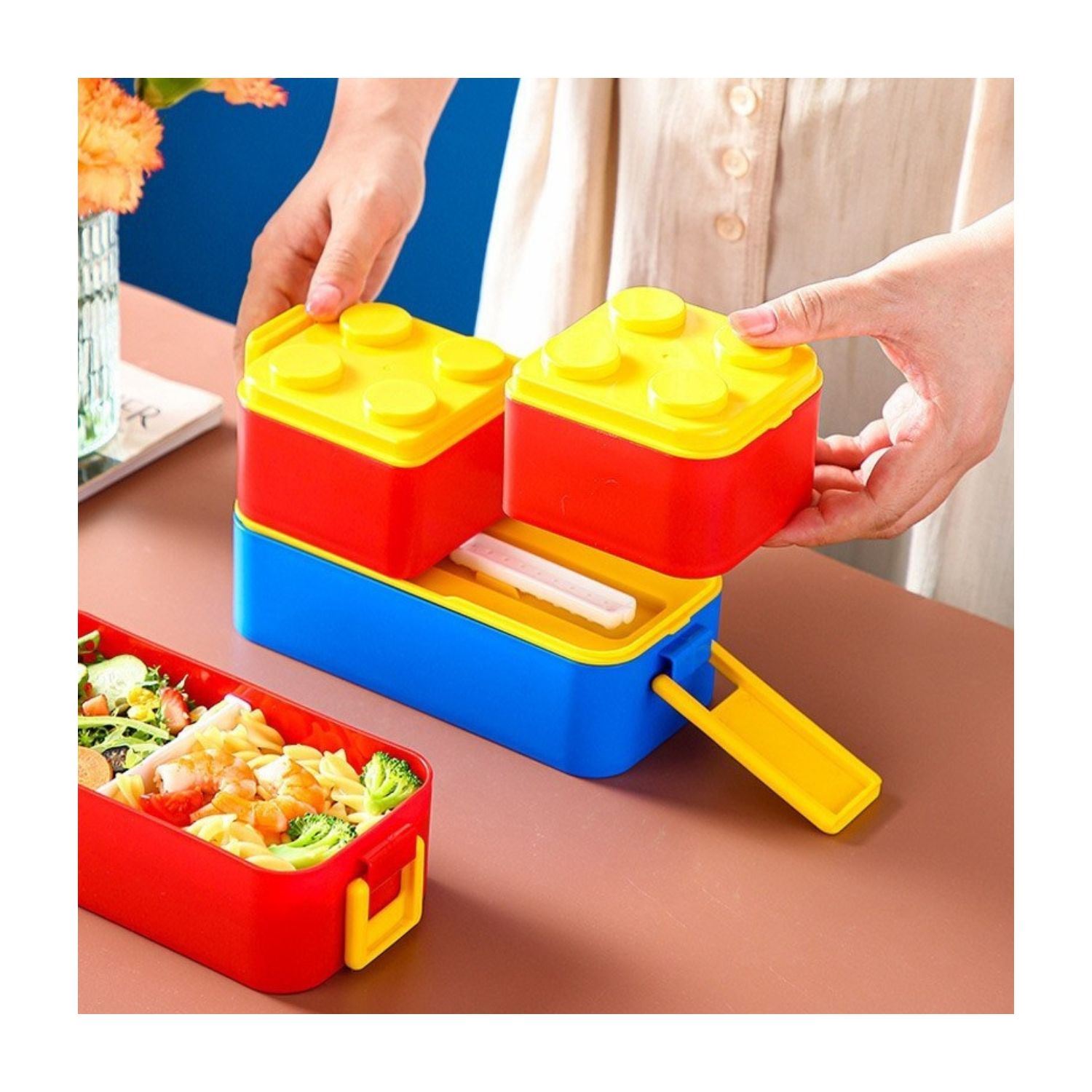 Taper lonchera legos set x3 pzs para Niños